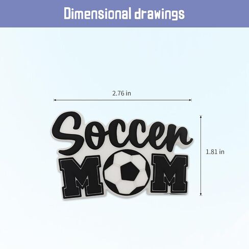 Soccer Mom Charm for Bogg Bag – Cute & Stylish Accessories for Women – Compatible with Rubber Beach Bags of Most Sizes & Brands in Kuwait