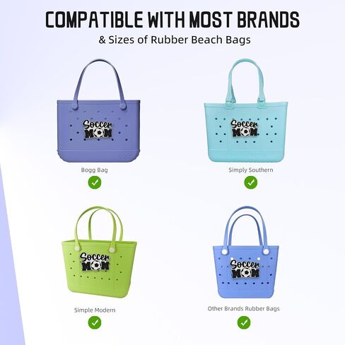 Soccer Mom Charm for Bogg Bag – Cute & Stylish Accessories for Women – Compatible with Rubber Beach Bags of Most Sizes & Brands in Kuwait