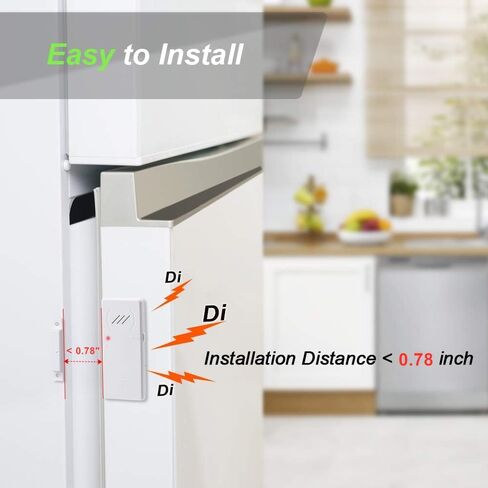 WSDCAM Refrigerator Door Alarm When Opened 60 Seconds Time Delay, 90dB Loud, Ultra-Slim Fridge Alarm Door Open Alarm, Freezer Door Alarm with Delay in Saudi Arabia