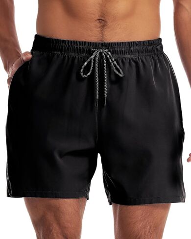 Mens Board Shorts with Pockets 5 inch Swim Trunks with Compression Liner, Quick Dry Beach Short Men Bathing Suits in Kuwait