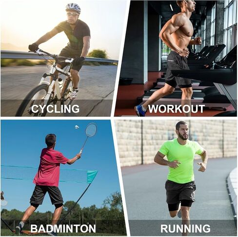 Men's 2 in1 Running Shorts 5''Quick Dry Mens Athletic Shorts Breathable Mesh Gym Shorts Men with Zip Pockets & Towel in Saudi Arabia