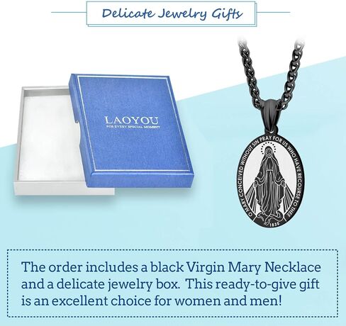 LAOYOU Saint St Michael/Christopher/Virgin Mary/Benedict Medal Necklace for Teen Men Women Patron Pendant Religious gifts Amulet Jewelry in Kuwait