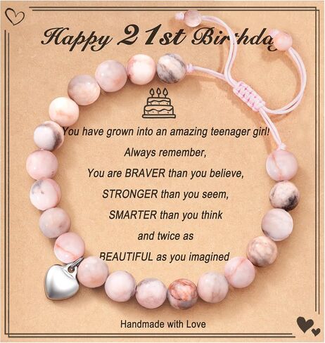 HGDEER 5th 8th College High School Graduation Day Gifts for Her Natural Stone Bracelet to Women Gifts for Sister Friend Daughter Granddaughter Niece in Saudi Arabia