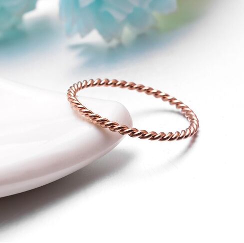 Liu Jun Copper Tensor Ring for Women ، Tensor Pure Tensor Solid Twisted Rings Health Rings مجموعة للنساء موضة هدايا مجوهرات الطاقة in Kuwait