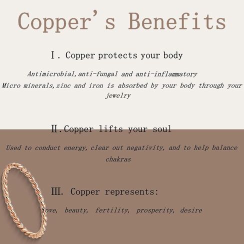 Liu Jun Copper Tensor Ring for Women ، Tensor Pure Tensor Solid Twisted Rings Health Rings مجموعة للنساء موضة هدايا مجوهرات الطاقة in Kuwait