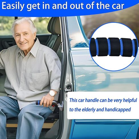 KOUNATSURI Car Door Handle for Elderly Car Handle Assist Support Handle Multifunction Handle for Elderly and Handicapped (Red) in Saudi Arabia