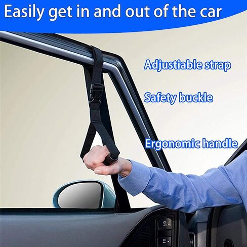 KOUNATSURI Car Door Handle for Elderly Car Handle Assist Support Handle Multifunction Handle for Elderly and Handicapped (Red) in Saudi Arabia