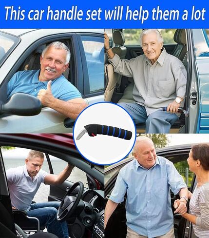 KOUNATSURI Car Door Handle for Elderly Car Handle Assist Support Handle Multifunction Handle for Elderly and Handicapped (Red) in Saudi Arabia