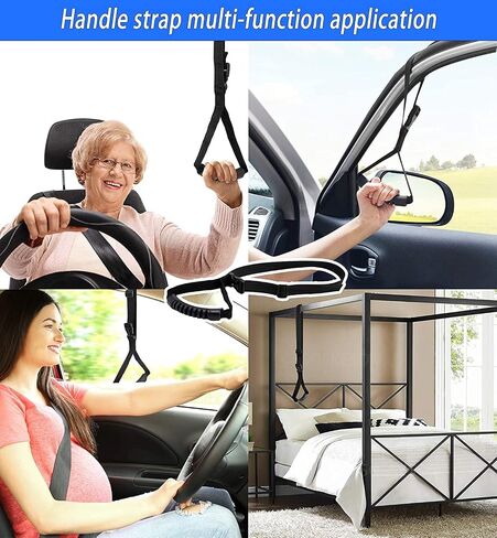 KOUNATSURI Car Door Handle for Elderly Car Handle Assist Support Handle Multifunction Handle for Elderly and Handicapped (Red) in Saudi Arabia