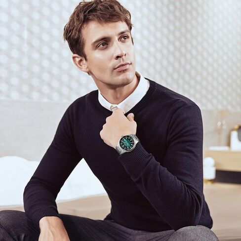 Marvin Automatic Watch Swiss Swiss Movement Watches Fudy Fudcury للرجال مع حزام من الفولاذ المقاوم للصدأ ، والاتصال الزجاجي الياقوت ، والأيدي المضيئة وعلامات الساعة ، و 50 متر مقاوم للماء in Saudi Arabia