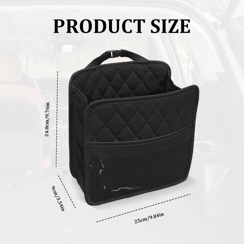 Car Seat Back Organizer, Car Organizers and Storage, Multipurpose Car Organizer Hanging, Auto Accessories PU Leather Vehicle Backseat Hanging Storage Pocket Universal for Most Cars (Black) in Kuwait