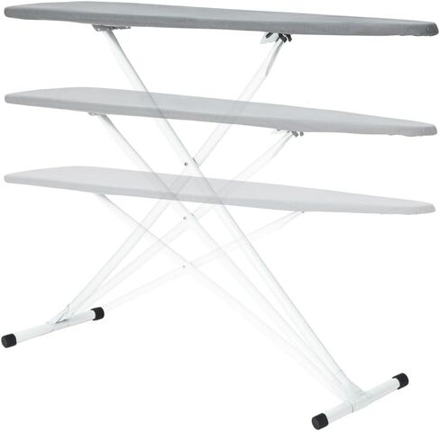 Ironing Board Full Size; Made in USA by Seymour Home Products (Beige) Bundle Includes Cover + Pad | Iron Board w/Steel T-Legs Adjustable from Tabletop up to 36" High in Saudi Arabia