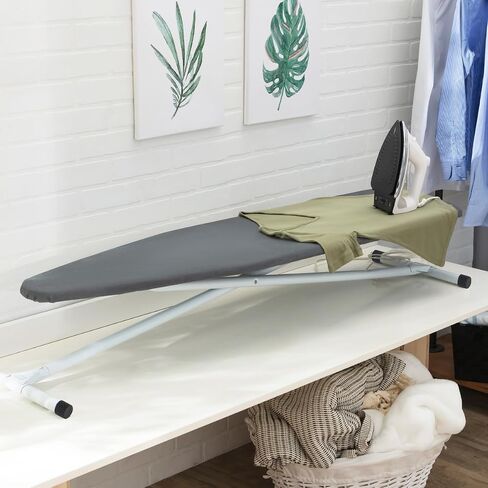 Ironing Board Full Size; Made in USA by Seymour Home Products (Beige) Bundle Includes Cover + Pad | Iron Board w/Steel T-Legs Adjustable from Tabletop up to 36" High in Saudi Arabia