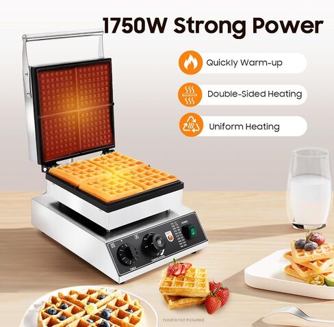 Commercial Corn Dog Waffle Maker 5 Piece Hot Dog Cheese Stick Press Iron,Temperature Controlled,Stainless Steel Waffle Bread Maker For Corn Dogs,Cheese Sticks,Cakes,Sausage Rolls,110V in Kuwait