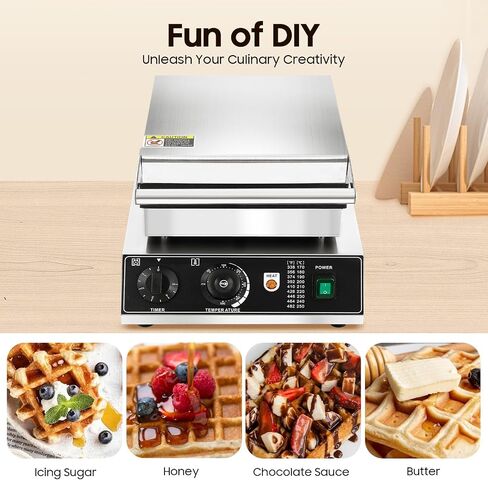 Commercial Corn Dog Waffle Maker 5 Piece Hot Dog Cheese Stick Press Iron,Temperature Controlled,Stainless Steel Waffle Bread Maker For Corn Dogs,Cheese Sticks,Cakes,Sausage Rolls,110V in Kuwait