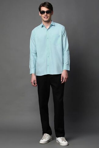 Men's Cotton Oxford Cotton Button-Down Shirt, Long Sleeve, Regular Fit in Kuwait