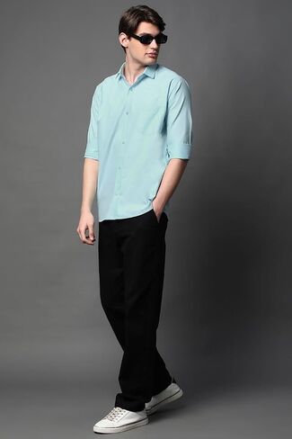 Men's Cotton Oxford Cotton Button-Down Shirt, Long Sleeve, Regular Fit in Kuwait