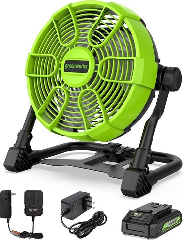 Greenworks 40V 10" (5-Speed) Fan (785 CFM), Hybrid (AC / DC), Battery Not Included in Saudi Arabia
