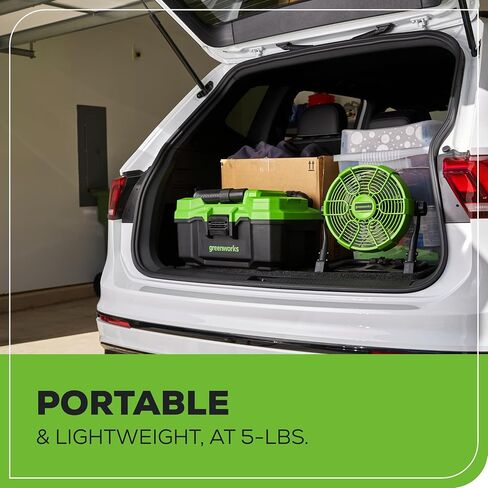 Greenworks 40V 10" (5-Speed) Fan (785 CFM), Hybrid (AC / DC), Battery Not Included in Saudi Arabia