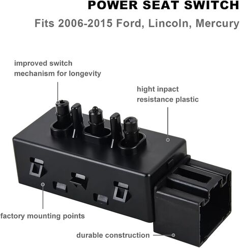 Power Seat Switch 6-Way Driver Side Passenger Side for Ford F150 F250 Edge Expedition Explorer Lincoln MKX Mercury Mariner 9L3Z-14A701-A PSW5 in Saudi Arabia