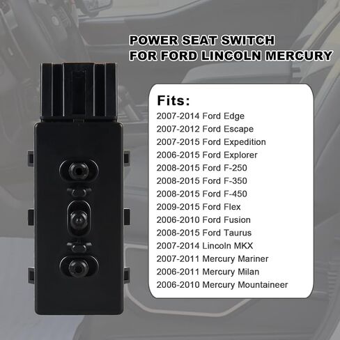 Power Seat Switch 6-Way Driver Side Passenger Side for Ford F150 F250 Edge Expedition Explorer Lincoln MKX Mercury Mariner 9L3Z-14A701-A PSW5 in Saudi Arabia