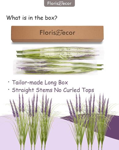 24'' Tall Faux Lily Turf (Liriope Muscari), Realistic Ornamental Grass with Small Violet-Purple Flowers (6 Pack) in Saudi Arabia