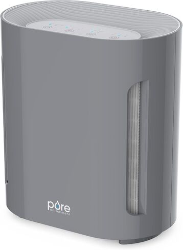 Pure Enrichment® PureZone™ Air Purifier for Medium-Large Rooms, UV-C Light, 3 Stage Filtration, H13 HEPA Filter Helps Remove up to 99.97% of Bacteria, Allergens, Germs, Smoke, Dust (White) in Saudi Arabia