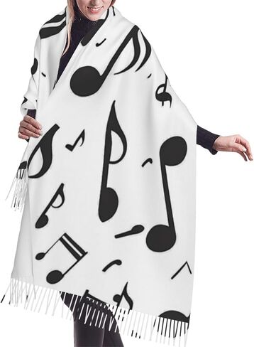 Lightweight Scarves Retro Piano Keys Music Fashion Scarf for Women Warm Soft Winter in Saudi Arabia