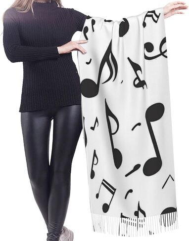 Lightweight Scarves Retro Piano Keys Music Fashion Scarf for Women Warm Soft Winter in Saudi Arabia