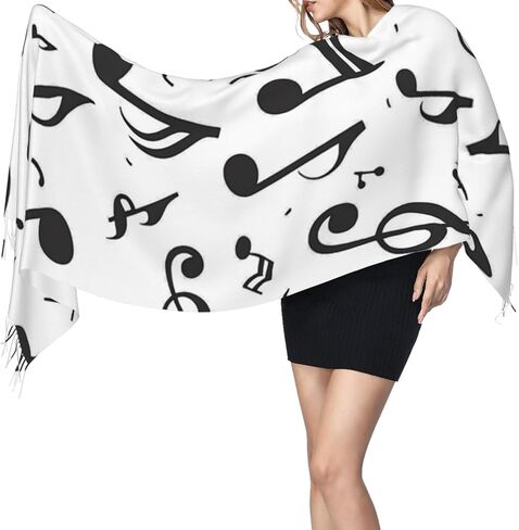 Lightweight Scarves Retro Piano Keys Music Fashion Scarf for Women Warm Soft Winter in Saudi Arabia