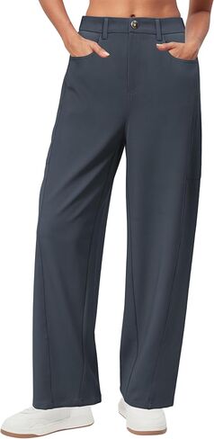Arach&Cloz 2025 Women's Stretch Wrinkle Free Wide Leg Trousers Casual High Elastic Waisted Loose Palazzo Pants with Pockets in Saudi Arabia