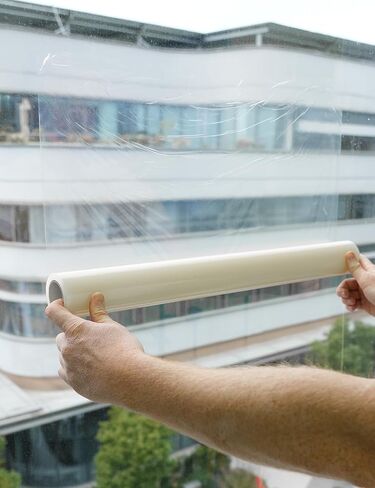 ROLLINGDOG Window Protection Film - Self Adhesive Protective Glass Film 10.63 inch x 100 feet for Smooth Surfaces Such as Glass, Windows, etc. in Kuwait