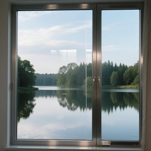 ROLLINGDOG Window Protection Film - Self Adhesive Protective Glass Film 10.63 inch x 100 feet for Smooth Surfaces Such as Glass, Windows, etc. in Kuwait