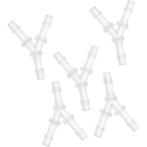 Automotive Vacuum Tubing Connector, 3/16" Car Y Shaped 3 Way Vacuum Line Fittings Plastic Translucent, 5 Pcs Auto Replacement Parts