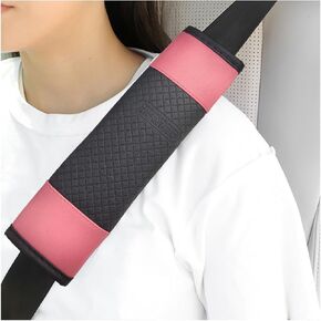 2 PCS Car Seat Belt Covers, Automotive Soft Seat Belt Shoulder Pads Neck Protectors, Universal Seat Belt Pads Compatible with Cars Trucks SUVs, Interior Car Accessories (Red)