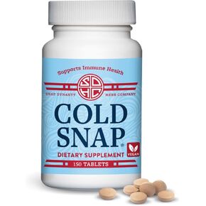 Snap Dynasty Cold Snap - 90ct Tablets, Pack of 1 - Vegan, Plant Based Comprehensive Immune Health Support for All Ages, Rapid Supplements for Cold and Flu Support, No Contraindications