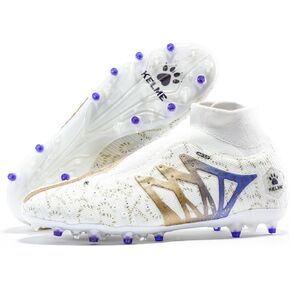 KELME Men's Soccer Cleats Professional High Top Breathable Training,Indoor/Outdoor Football Soccer Cleats Shoes FG/MG