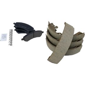 TRQ Brake Pads Semi-Metallic Compatible with 2006-2010 Dodge Dakota 2006-2009 Mitsubishi Raider 2011 Ram