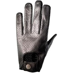 Leather Driving Gloves - Genuine Soft & Thin Cowhide, Unlined, Perforated, for Driving, Motorbike