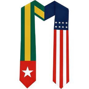 Togo Flag International Turnergue Sash Stole Scarves 180 × 13 سم/70 × 5 بوصات.