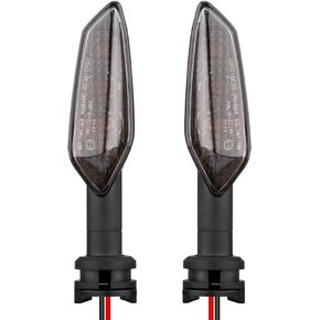 مؤشرات مصباح إشارة الدوران الخلفي الأمامي متوافقة مع Yamaha YZF R1 R6 R6 R7 R15 R25 YBR 125/250 ، MT-125/-07/-10 ، FZ-25/-010 (عدسة واضحة) (النمط ب)