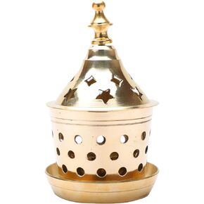 Aditri Creation Brass Star Shape Akhand Oil Diya/Lamp Hindu Puja مصباح زيت النحاس الديني Pooja أساسي لعناصر البوجا التقليدية الهندية (الحجم: -L ؛ 5.5 بوصة ، ح ؛ 2.5 بوصة)