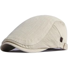 قبعة Newsboy للرجال ، القطن القابل للتعديل القابل للتعديل Ivy Flat Cap الصيف Gatsby Cabbie يقود قبعة الصيد قبعة