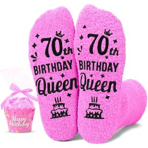 HAPPYPOP 70 Year Old Birthday Gifts for Women - Gifts for 70 Year Old Socks for Woman
