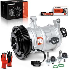 A-Premium Air Conditioner AC Compressor with Clutch Compatible with Jeep Grand Cherokee Commander 2008-2010 & Dodge Ram 1500 2500 3500 4000, Dakota, 10SR15E Style only (NOT fit 10SRE18C Compressor)