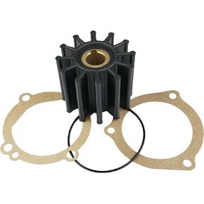 Inboard Water Pump Impeller Kit 15000K-SHW Replacement for Sherwood Pump G1503 G151 G155 G157 GC1 GC4 GC5 P151 18327-0001-P Cummins 250 HP 4B 6B Series 3349198 3916720 3393854 3349340
