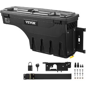 VEVOR Truck Bed Storage Box, Dodge Ram 1500 2019-2021, Passenger Side,Lockable Lid, Waterproof ABS Wheel Well Tool Box 6.6 Gal/20 L with Password Padlock in Kuwait