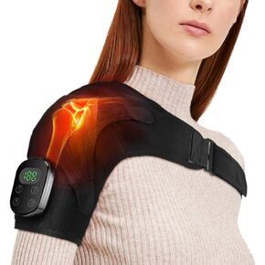 Heating Vibration Massage Shoulder Heating Pad Shoulder Massager for Pain Relief Deep Tissue Soothing Arthritis Blood Circulation Muscle Relaxation Multi-Functional All-In-One Heat Massage Pad