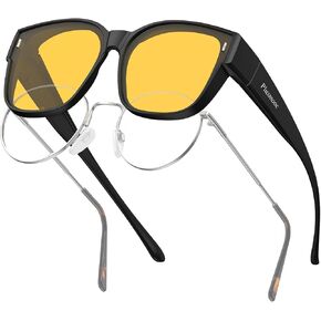 Fit Over Glasses Sunglasses for Women Men, Polarized Sunglasses for Cover Prescription Glasses with UV Protection