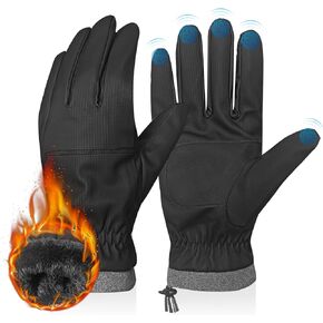 Winter Gloves for Men Women: Touch Screen Waterproof Windproof Warm Gloves with Thermal Lining for Running Cycling